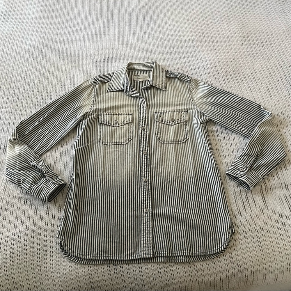 Current Elliott Striped Button Up